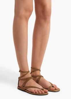 Aimee Ankle Strap Flat Sandal in|Khaite Discount