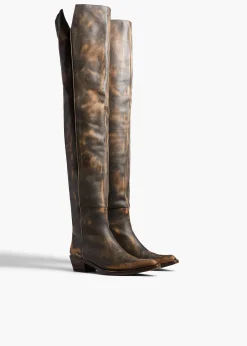 Clive Over-the-Knee Flat Boot in|Khaite